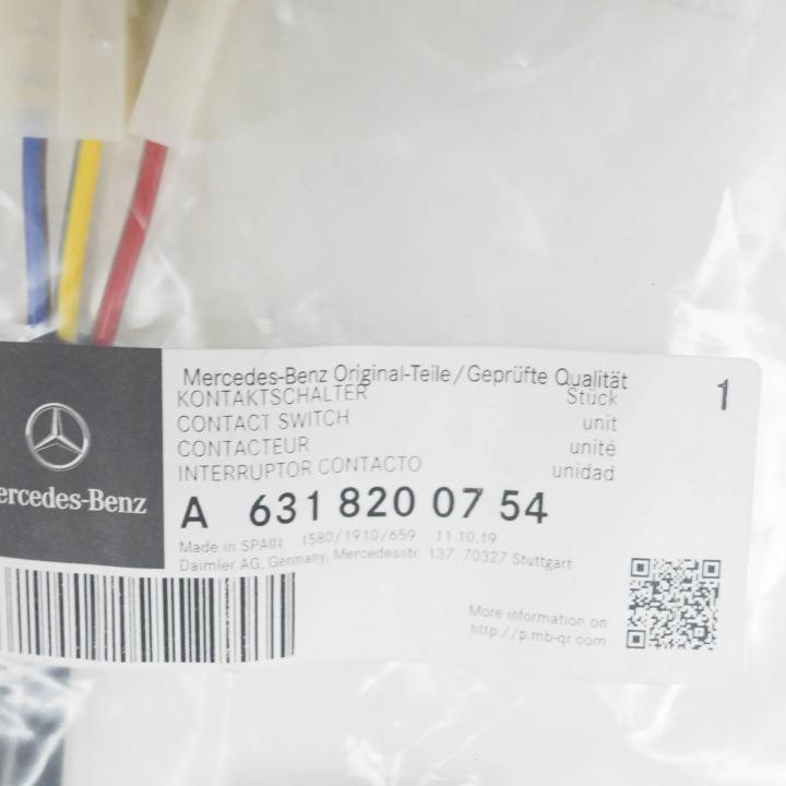 MB SPRINTER 903 COMMUTATEUR CONTACTEUR PHARES INTERNE A6318200754