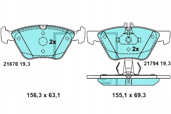 SABOTS DE FREIN DE FREIN DB P. W211- S211 2.6- 3.5 4- MATIC 03- 09 CERAMIC photo 3 - milautoparts-fr.ukrlive.com