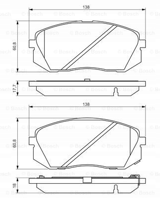 DISCOS ZAPATAS PARTE DELANTERA BOSCH HYUNDAI I40 I 