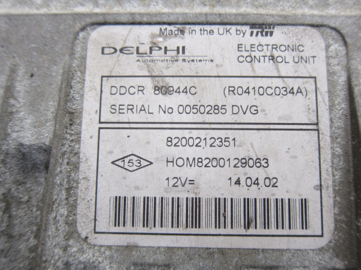 ORDINATEUR 8200212351 8200129063 RENAULT 1.5 DCI