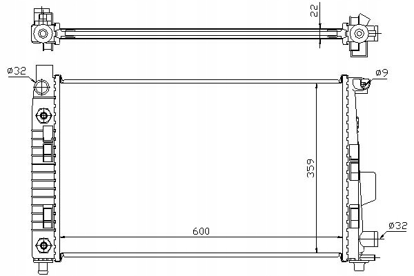 RADIATEUR EAU MERCEDES CLASSE A W168 62781A NIS