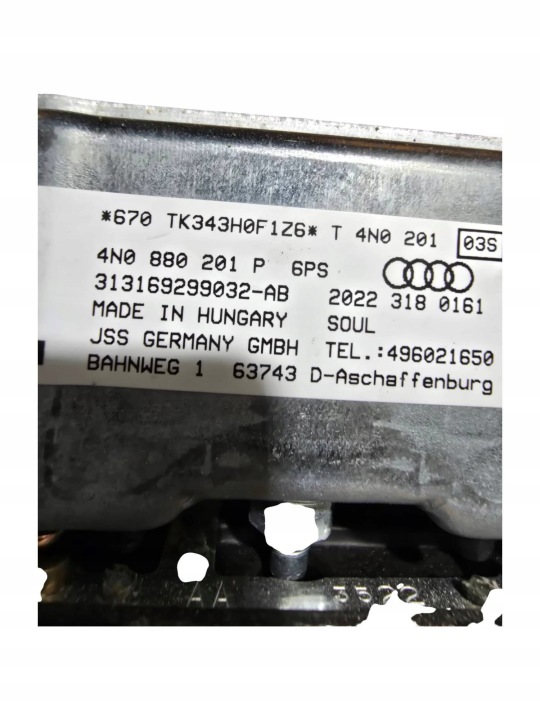AUDI A6 S6 C8 AIRBAG COUSSIN CONDUCTEUR ORIGINAL SOUL