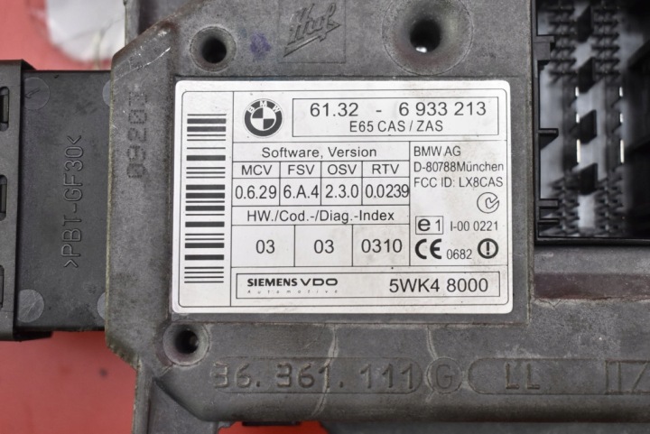 CONTACTEUR D'ALLUMAGE CLÉ BOUTON 6933213 BMW E65 3.6 V8 272 KM 01-05