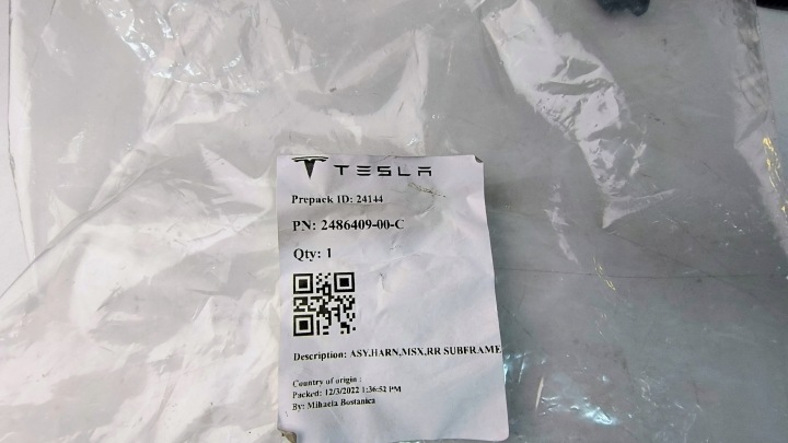 FAISCEAU DE CÂBLES INSTALLATION ÉLECTRIQUE ARRIÈRE CHÂSSIS POMOCNICZEJ TESLA MODÈLE AVEC X 21-