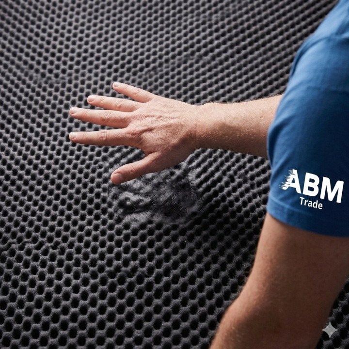 TAPIS INSONORISANT ACOUSTIQUE TOIT VOITURES MEMORY AVEC FILM 15MM 100X100CM