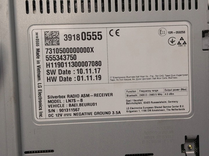 MODULE NAVIGATION OPEL ASTERA K V 19180555