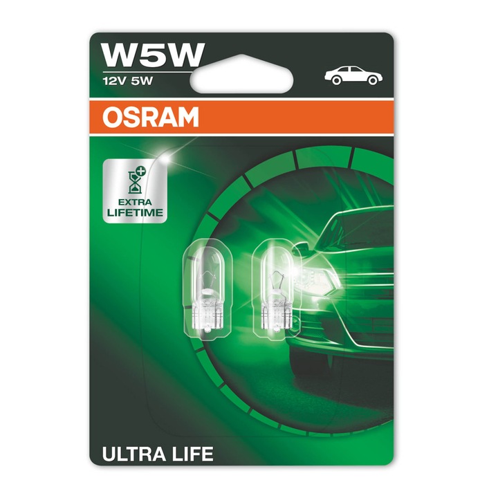 121625 OSRAM LUZ 12V W5W 5W W2.1X9.5D /CALOSZKLANA/ ULTRA LIFE /3 AÑOS 