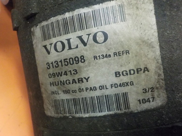 VOLVO V50 S40 C70 2.4 D5 09R 180KM D5244T8 COMPRESSEUR DE CLIMATISATION P30761390