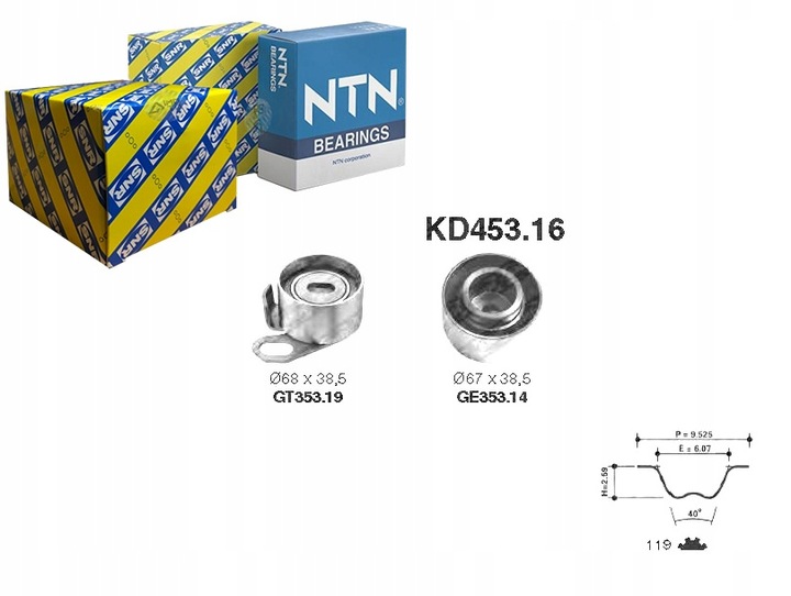 JUEGO CORREA DISTRIBUCIÓN SNR KD453.16 