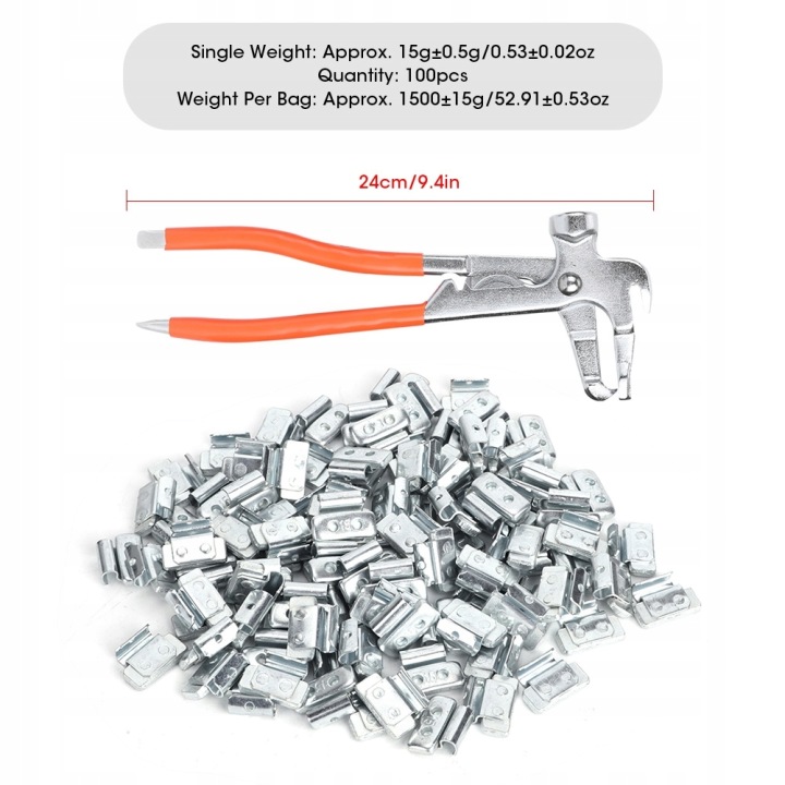 100 PCS 15G 0,53 UNCJI AGRAFE AVEC PIED ALUMINIUM DANS STYLU DROIT SUR SP