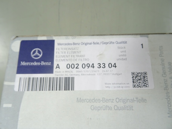 FILTRE AIR MERCEDES A0020943304 MBTRUCK