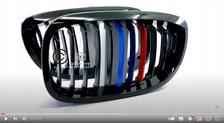 CALANDRE RADIATEUR PL GRILLE GRILLES GRILLES BMW E46 02-05 NOIR GLOSS M-COLOR