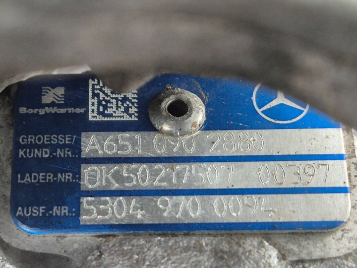 MERCEDES C220CDI W204 2.2D OM651 TURBO A6510902880