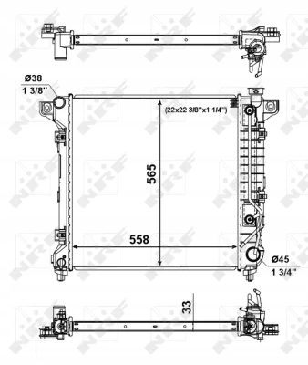 NRF 56023 CHLODNICA, SISTEMA DE REFRIGERACIÓN DEL MOTOR 