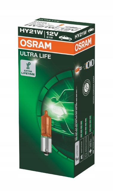 AMPOULE PHARE CLIGNOTANT OSRAM HY21W 21 DANS 64137ULT