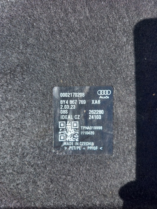 ÉTAGÈRE COUVERCLES DE COFFRE AUDI A3 8Y 8Y4867769