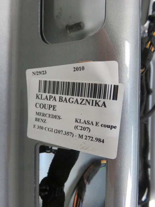 COUVERCLES DE COFFRE COUVERCLES DE COFFRE MERCEDES CLASSE E C207 792U