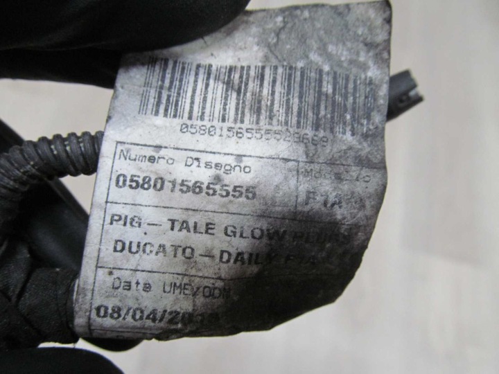 IVECO DAILY IV 2.3 E5 11- FAISCEAU DE CÂBLES INSTALLATION ÉLECTRIQUE BOUGIES INCANDESCENCE 05801565555