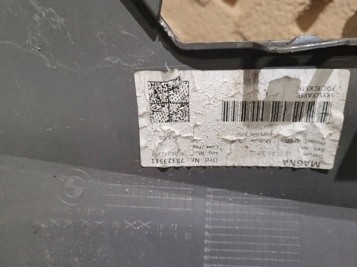 DOUBLURE PARE-CHOCS ARRIÈRE BMW 2 PIÈCES U 10 MODULE