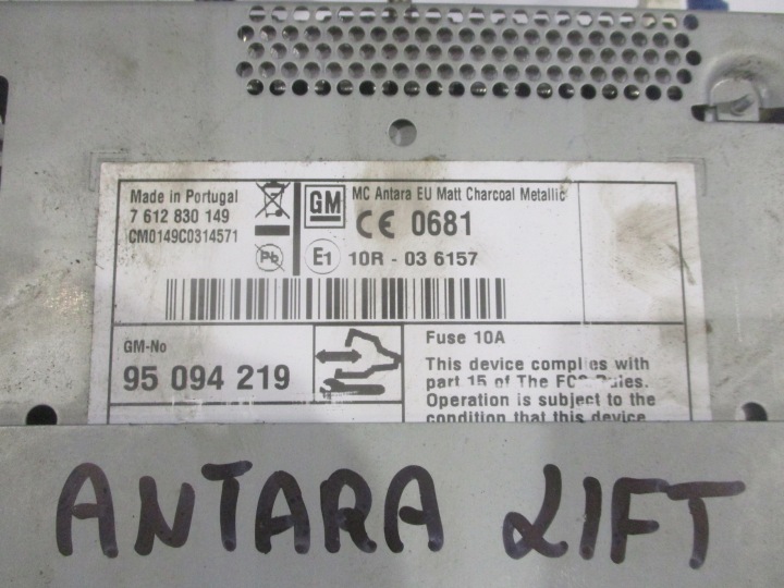 RADIO AUTORADIO CD ÉCRAN MONITEUR OPEL ANTARA LIFT 7612830149