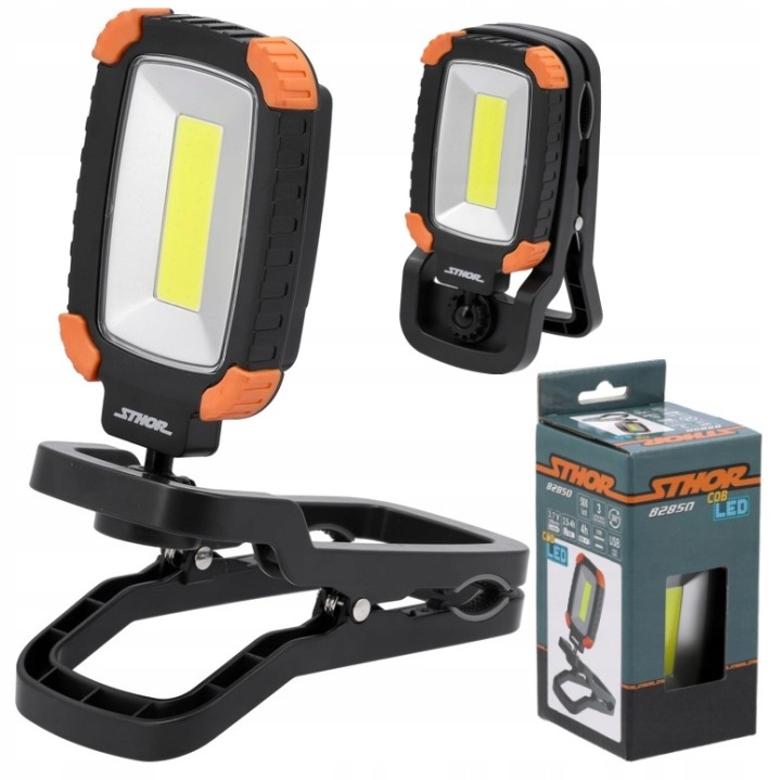 PROJECTEUR PORTABLE AKUMULATOROWY COB LED 5W 500LM AVEC ZACISKIEM IP20 82850