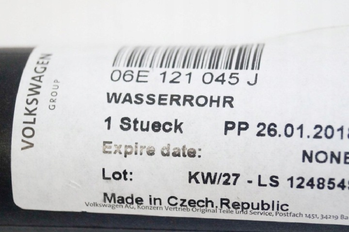 TUYAU AQUATIQUE AUDI A4 B8 06E121045J NEUF ORIGINAL