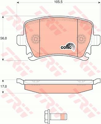 ZAPATAS DE FRENADO PARTE TRASERA VW GOLF/TOURAN 