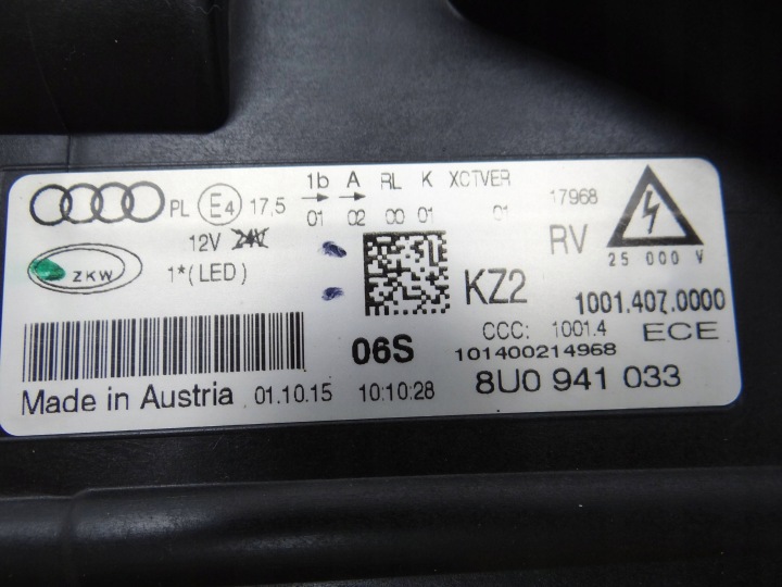 PHARE AVANT AVANT GAUCHE COMPLET LED AUDI Q3 8U0 LIFT 2014-2018 8U0941033