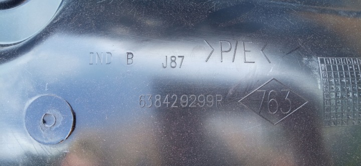 RENAULT CAPTUR I 13- PASSAGE DE ROUE DROIT AVANT PIÈCE ARRIÈRE NOUVEAU 638429299R