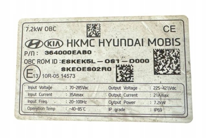 INWENTER KIA SOUL III (SK3) 364000EAB0 ÉLECTRIQUE 2021