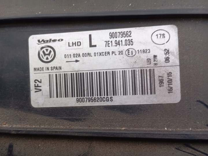 PHARES AVANT VW TRANSPORTER T6 COMPLET LED 7E1941035 7E1941036