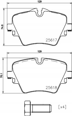 PLAQUETTES FREIN BREMBO DROIT 06 093