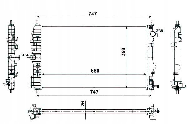 RADIATEUR MOTEUR NRF NRF 53774