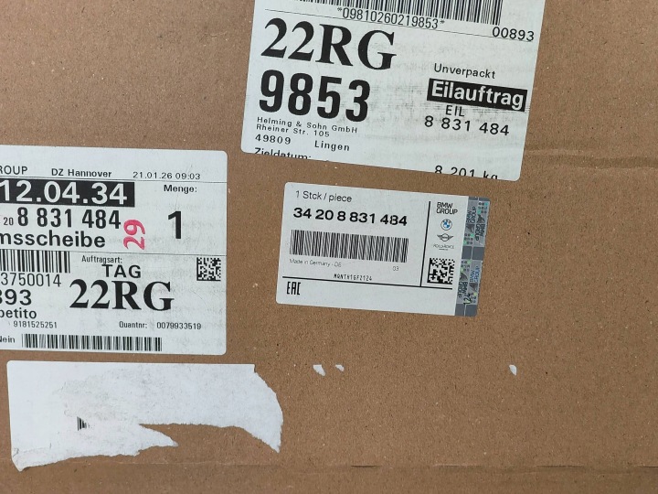 NOUVEAU DISQUES FREIN ARRIÈRE ARRIÈRE PAIRE OEM BMW G60 G61 G70 345X24 8831484