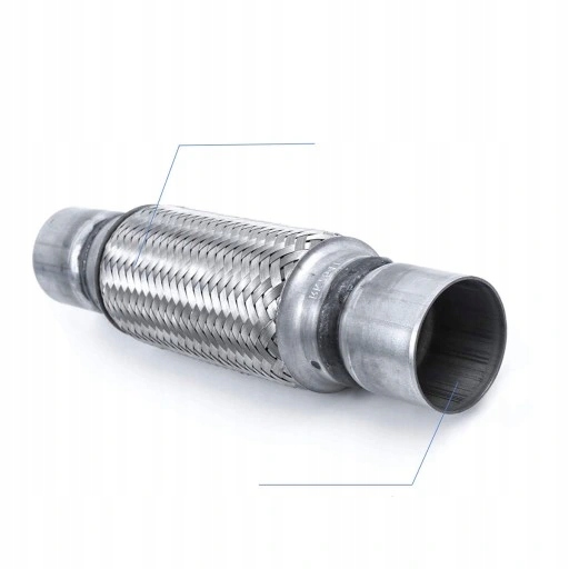 CONNECTEUR FLEXIBLE ÉCHAPPEMENT SILENCIEUX Ø 50MM X 200MM SUR COLLIERS