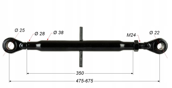 CONNECTEUR CENTRAL T-25 T25 WLADIMIREC RUSSE SANS SUPPORTS 1456052 475-675MM