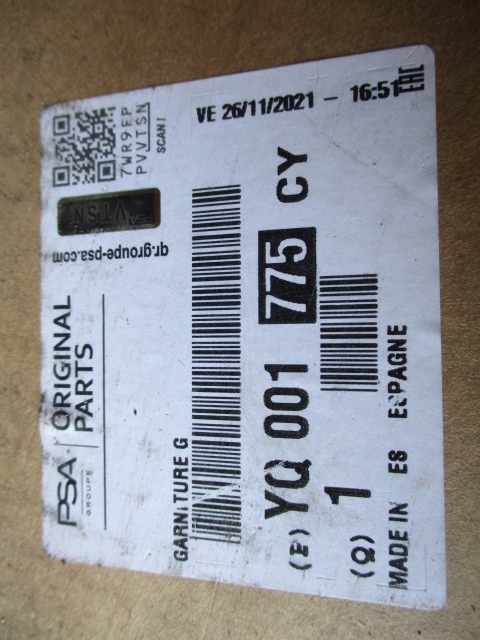 CITROEN C3 AIRCROSS COLLECTEUR COUVERCLES DE COFFRE GARNITURE GAUCHE NEUF