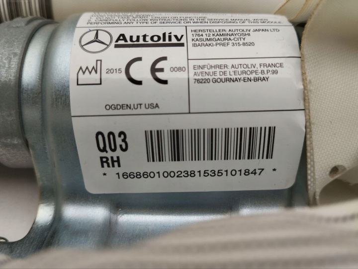 MERCEDES-BENZ GL X166 2015 COUSSINS AÉRIEN