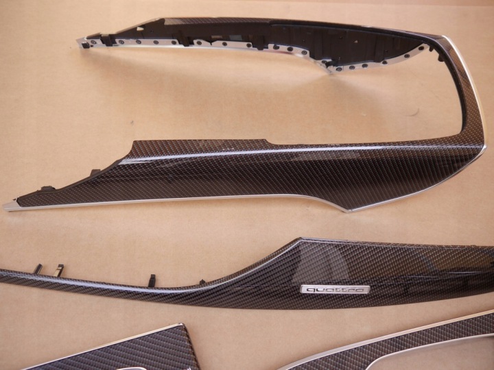 DÉCORS BAGUETTES DÉCORATIF AUDI RS6 S6 A6 C7 CARBONE