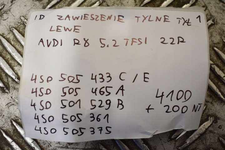 PARFAIT SUSPENSION ARRIÈRE ARRIÈRE GAUCHE AUDI R8 5.2 TFSI 22R 1