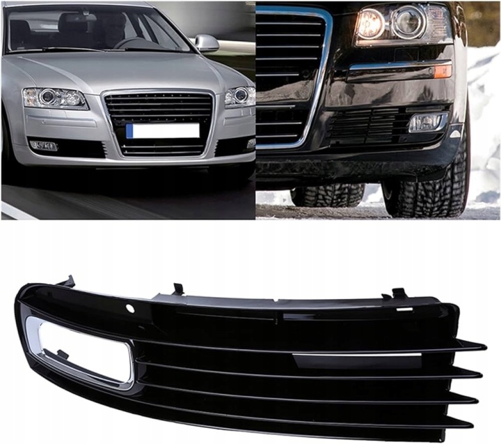 PREMIUM CALANDRE GRILLE PRAWA+LEWA AUDI A8 D3 08-10R. OUVERTURE HALOGÈNES CHROME