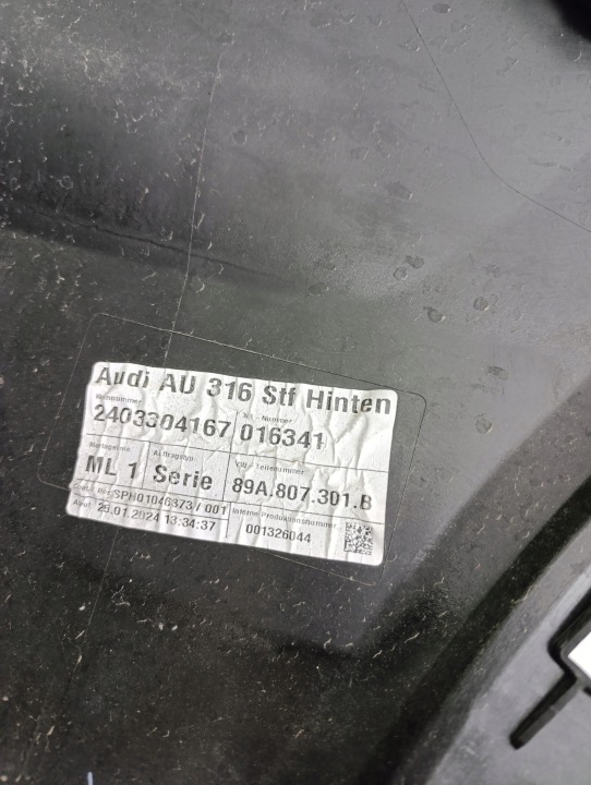 PARE-CHOCS ARRIÈRE ARRIÈRE DOUBLURE AUDI Q4 E-TRON 89A S-LINE