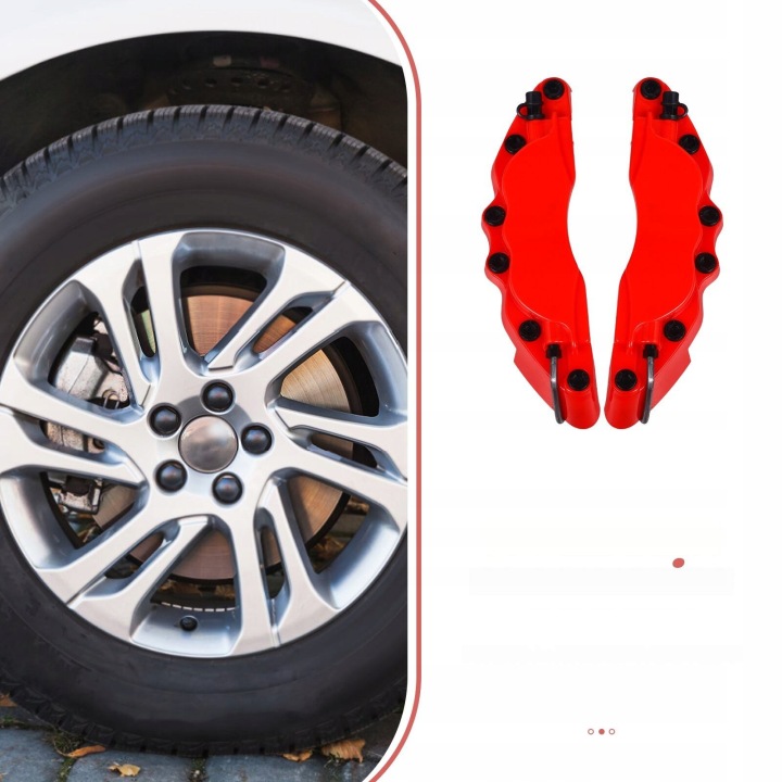 1 PAIRE STYLOWYCH CZERWONYCH COUVERCLE SUR ÉTRIERS FREIN ABS PROTECTION DISQUES FREINAGE VOITURES