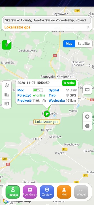 LOCALIZADOR GPS BATERIA POJAZDU MAPA MT1 ST901 