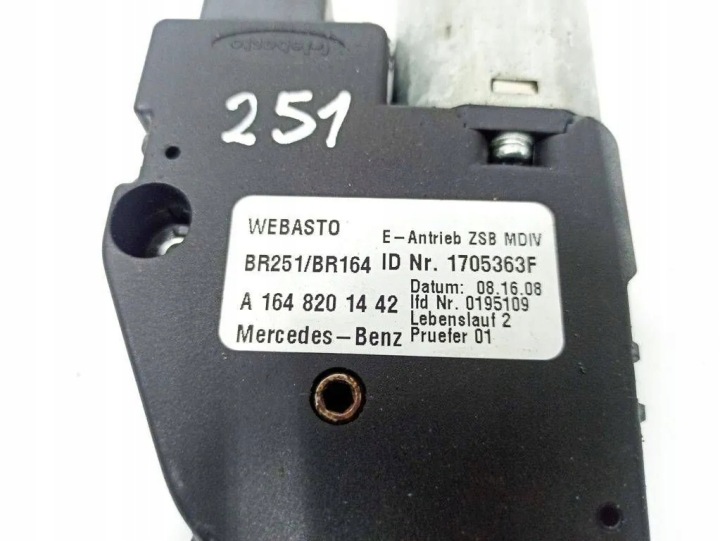 TOIT OUVRANT MERCEDES-BENZ R (W251, V251) A1648201442 34297716 3.0L 2012