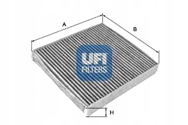 UFI FILTROS FILTRO DE CABINA DE CARBON 