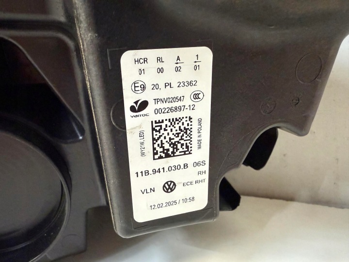 PHARE AVANT AVANT DROITE VW ID4 ID.4 11A 11B COMPLET LED 11B941030B EUROPE