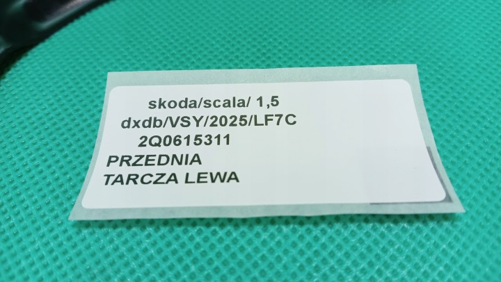 2Q0615311 2Q615312 TÔLE OSLANIAJACA DISQUES FREIN VW SKODA AUDI SCALA