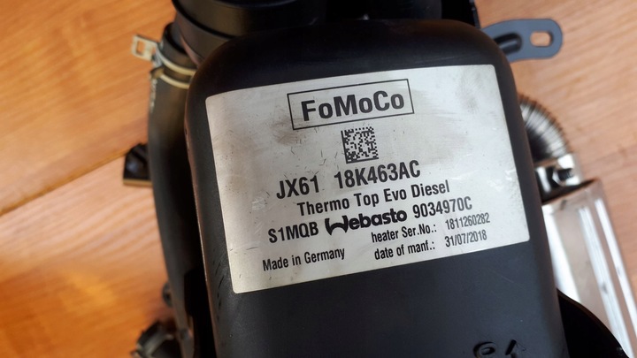WEBASTO JX61 18K463AC FORD FOCUS MK4 DIESEL