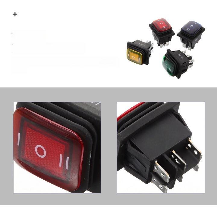 4 PCS TRWALY ÉTANCHE COMMUTATEUR À BASCULE 6-PINOWY VERS SAMOCHODU/LODZI